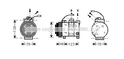 AVA QUALITY COOLING Компрессор, кондиционер AIAK015